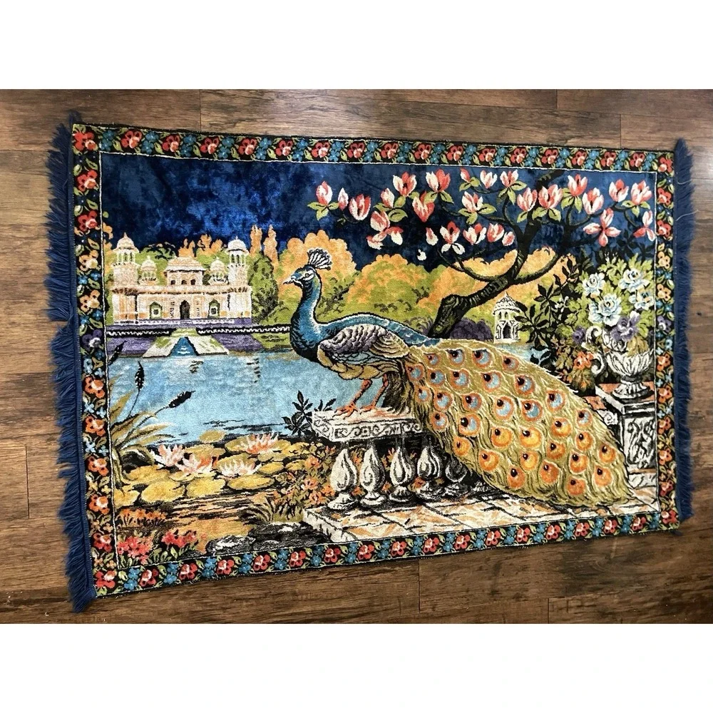 X-Large‎ Vintage Peacock Wall Tapestry - 74